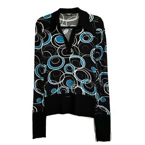 Sinequanone Turquoise and Black Long Sleeve Shirt